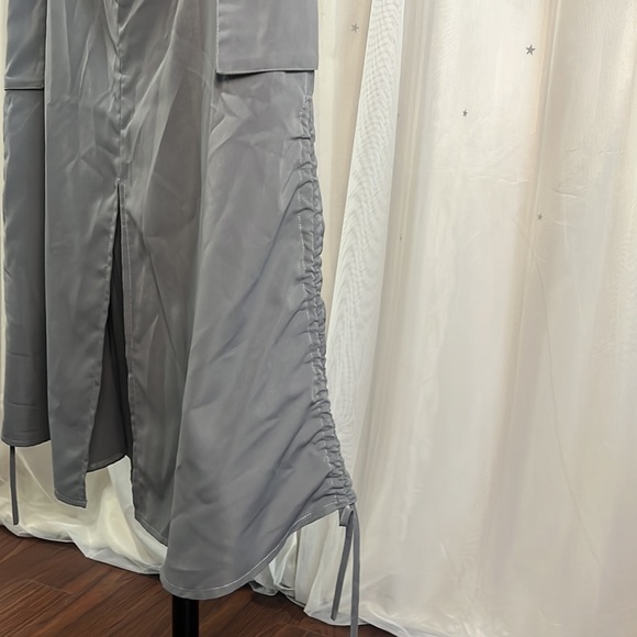 Grey Cargo Midi Skirt - Picture 5 of 5